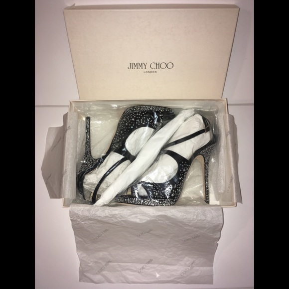 💜SEE VIDEO💜JIMMY CHOO💜Swarovski Crystals & Crystal Stars Sandals - Picture 5 of 17